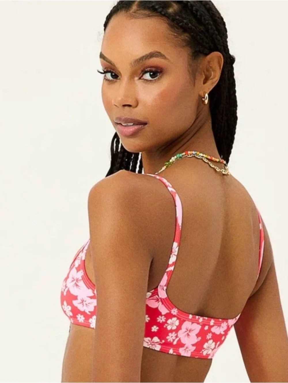 Frankie's Bikinis Hibiscus Coconut Girl Y2K Thong Bikini Swimsuit